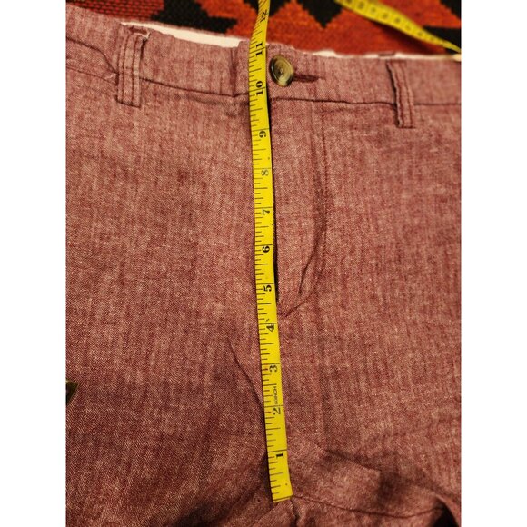 Old Navy Men's Ultimate Slim Built-In Flex Shorts Size 34 Red Herringbone - Picture 5 of 7